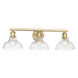 Carver 3 Light 28 inch Brushed Champagne Bronze Vanity Lighting Wall Light